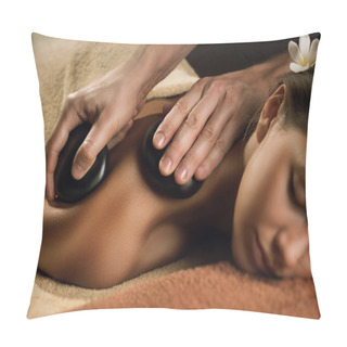 Personality  Beautiful Girl Has Stone Massage.  Pillow Covers