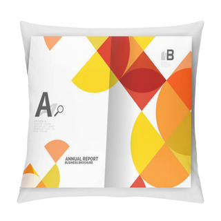 Personality  Abstract Circle Design Business Annual Report Print Template Pillow Covers