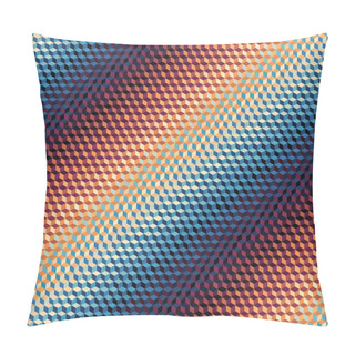Personality  Geometric Seamless Pattern Of A Cubes In Low Poly Style. Pillow Covers