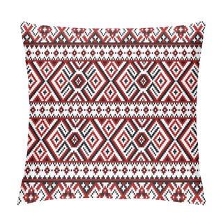 Personality  Tribal Pattern ( Assamese Pattern ) Of Northeast India Which Is Used For Textile Design In Assam Gamosa , Muga Silk Or Other Treditional Dress.similar To Ukrainian Pattern Or Russian Pattern. Pillow Covers