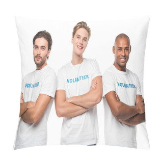 Personality  Handsome Volunteers With Crossed Arms Pillow Covers