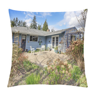 Personality  View Of Backyard Patio Area Pillow Covers