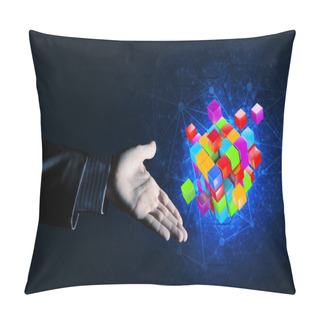 Personality  Idea Of New Technologies And Integration   Pillow Covers