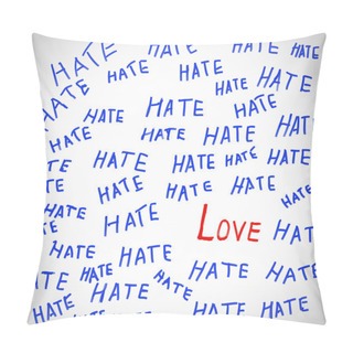 Personality  Love And Hate. Pillow Covers
