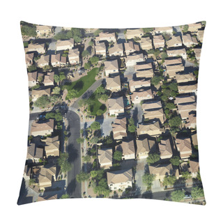 Personality  Aerial Of Suburbs. Pillow Covers