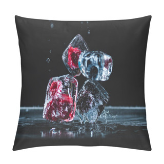 Personality  Frozen Fruits In Ice Cubes Pillow Covers