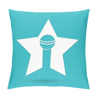 Personality  Microphone In Star Icon Pillow Covers