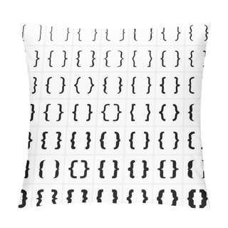 Personality  Set Of Braces Or Curly Brackets Icon. Vector Pillow Covers