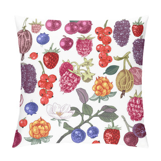 Personality  Set Of Hand Drawn Berries Pillow Covers