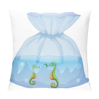 Personality  A Pouch With Seahorses Pillow Covers