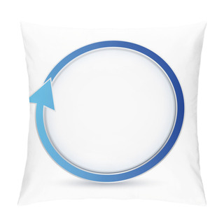Personality  Isolated Blue Circular Arrow Pillow Covers