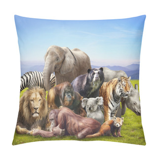 Personality  Group Of Animals Pillow Covers
