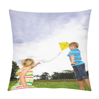 Personality  Blond Children Outdoors On A Sunny Day Pillow Covers