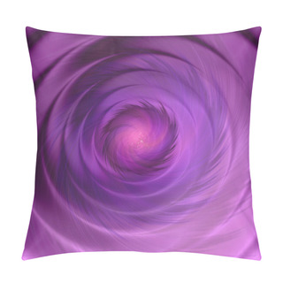 Personality  Abstract Pink And Purple Object Of Concentric Spirals And Swirling Rotating Effect Pillow Covers