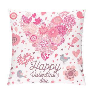Personality  Greeting Card With Bright Flowers Pillow Covers