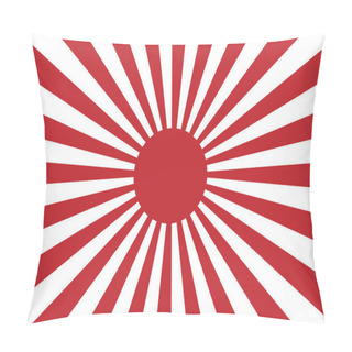 Personality  Vector Of Red Sun Ray Of Japan Rising Sun Pillow Covers