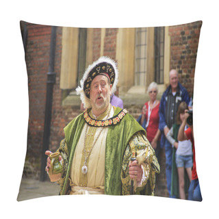 Personality  An Actor Portrays King Henry VIII Pillow Covers