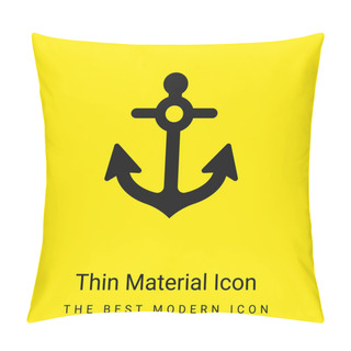 Personality  Anchor Minimal Bright Yellow Material Icon Pillow Covers