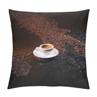 Personality  Italian Cup Of Coffee Pillow Covers