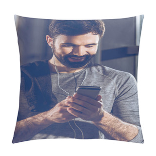 Personality  Man Listening Music In Earphones Pillow Covers