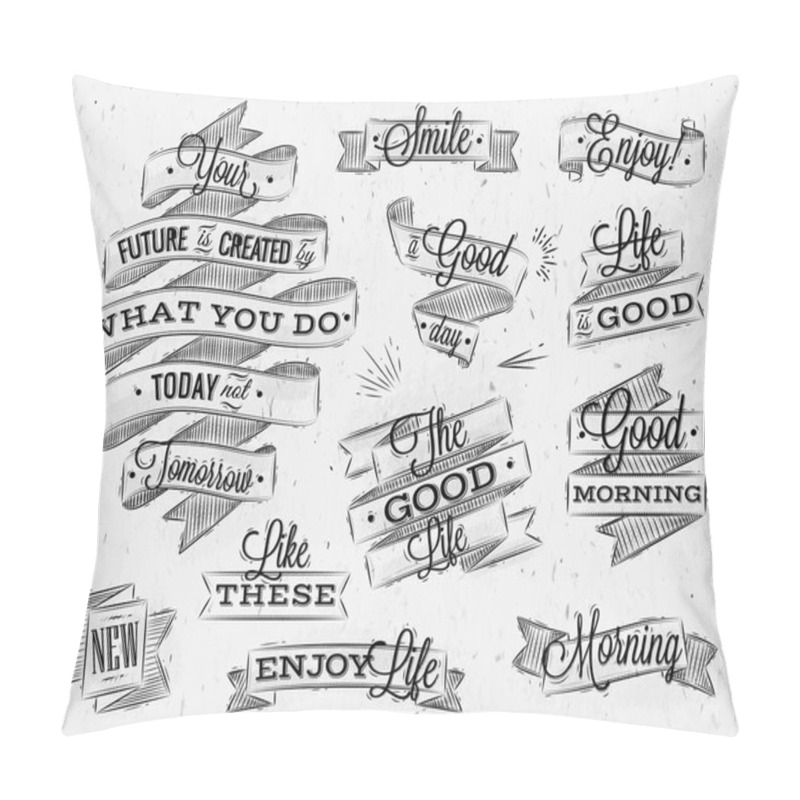 Personality  Ribbons vintage lettering pillow covers