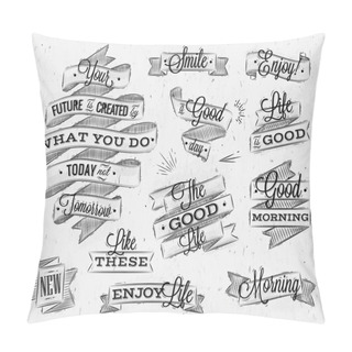 Personality  Ribbons Vintage Lettering Pillow Covers