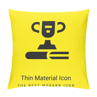 Personality  Award Minimal Bright Yellow Material Icon Pillow Covers