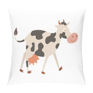 Personality  Cartoon Cow Character Isolated Pillow Covers