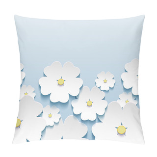 Personality  Beautiful Stylish Greeting Card With 3d Flowers Sakura Pillow Covers