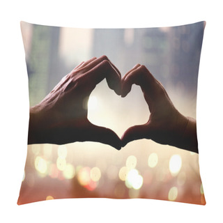 Personality  Hands In Form Of Heart Pillow Covers