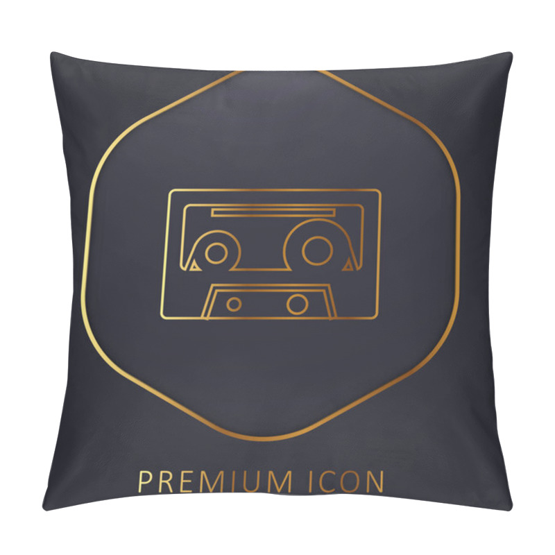 Personality  Audio Cassette Golden Line Premium Logo Or Icon Pillow Covers