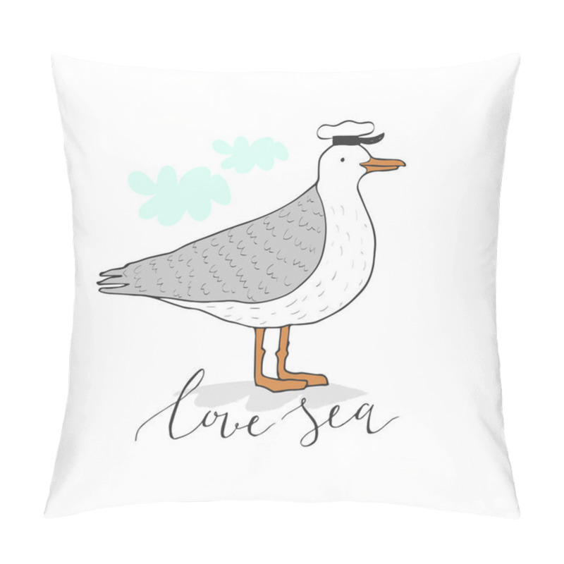 Personality  Cartoon sailor seagull pillow covers