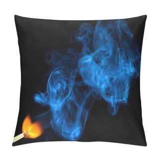 Personality  Burning Match Isolated On Black Background Pillow Covers