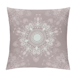 Personality  Seamless Circular Floral Ornament Pillow Covers