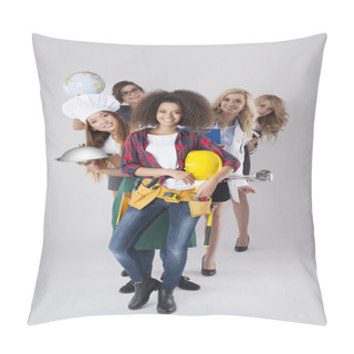 Personality  Women With Different Professions Pillow Covers