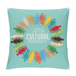 Personality  Vector Illustration Of A Background For World Day For Cultural Diversity. Pillow Covers