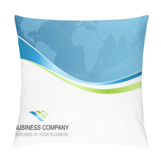 Personality  Corporate Business Template Background With Logo Pillow Covers
