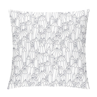 Personality  Geometric Fantasy Landscape With Crystals Pillow Covers