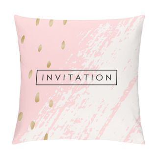 Personality  Abstract Brush Strokes Invitation Design Pillow Covers