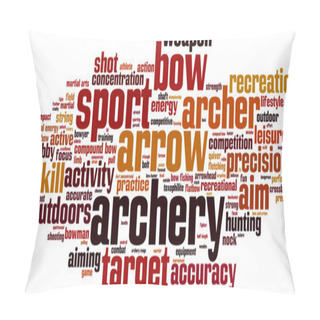 Personality  Archery Word Cloud Pillow Covers