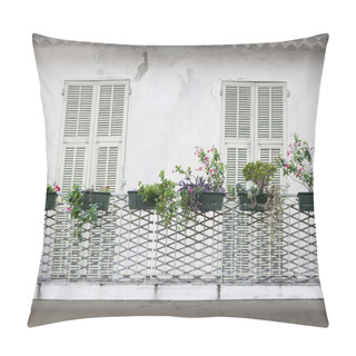 Personality  French Balcony With Shutters Pillow Covers