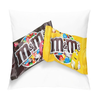 Personality  Closeup Of M&M's Milk Chocolate Candies  Pillow Covers