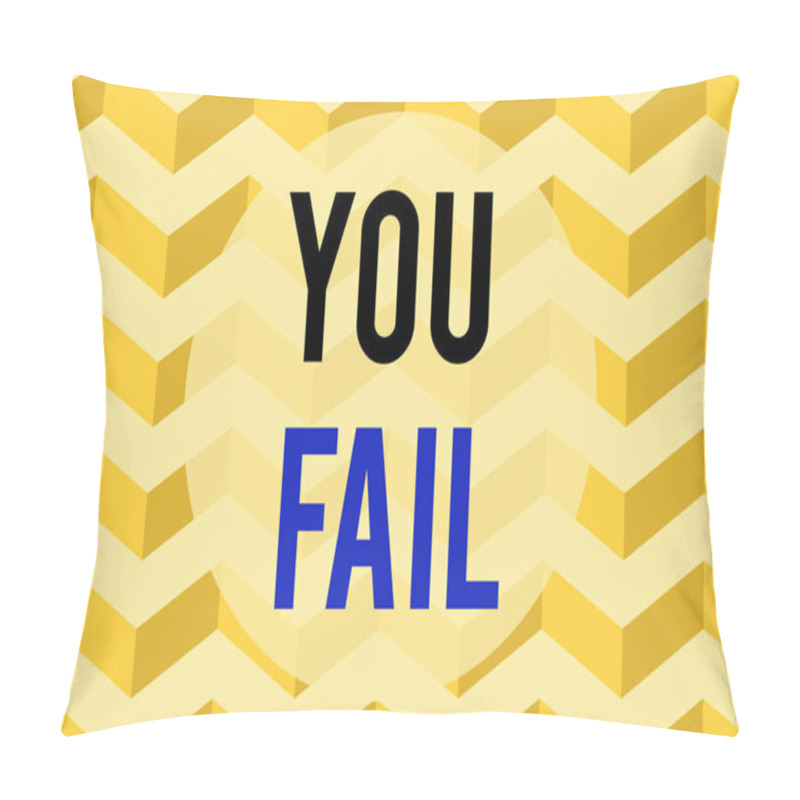 Personality  Text sign showing You Fail. Conceptual photo not able to live up to someone s is reasonable expectations Seamless wavy lines pattern. Abstract texture zigzag waving. Geometric. pillow covers
