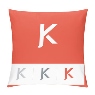 Personality  K Letter Logo Icons Set Pillow Covers