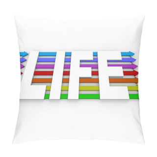 Personality  Life Word Colorful Arrows Experience Diversity Pillow Covers