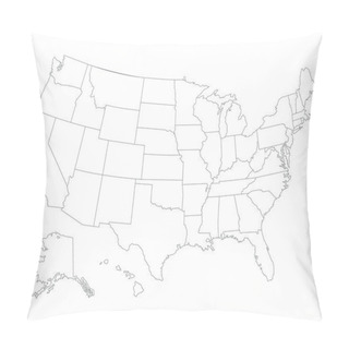 Personality  United States Map Pillow Covers