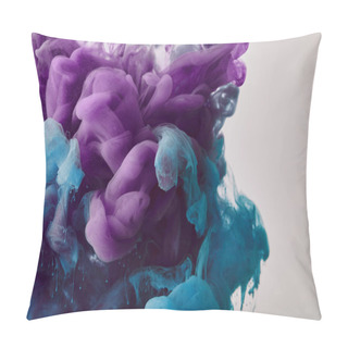 Personality  Abstract Background With Purple And Blue Splash Of Paint Pillow Covers