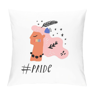 Personality  LGBT Concept. Doodle Style Vector Colorful Illustration. Pillow Covers