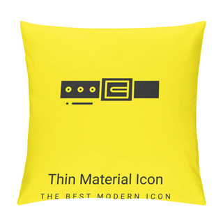 Personality  Belt Minimal Bright Yellow Material Icon Pillow Covers