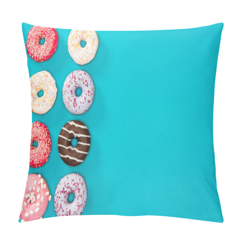 Personality  Several donuts with various glaze  pillow covers